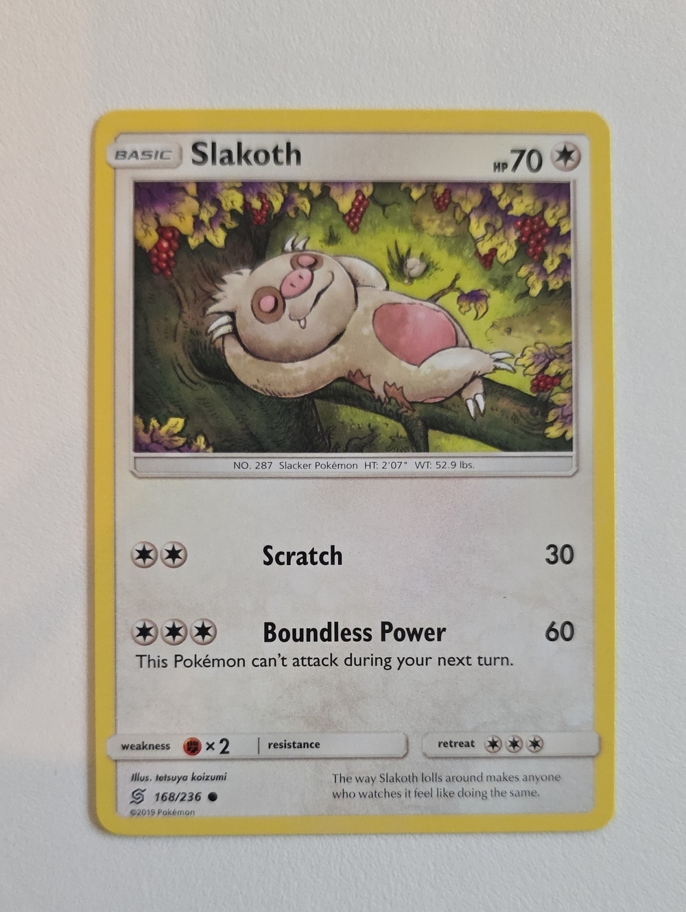 Pokemon Slakoth Card